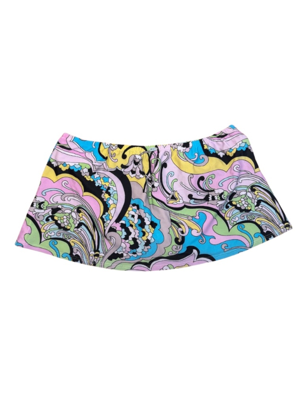 Multicolour Sunset Swim Skirt with Bottoms Built In